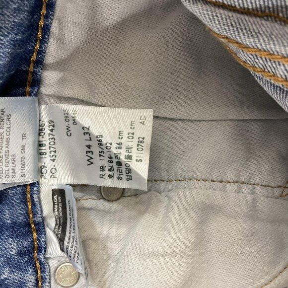 Levi's 541 Athletic Taper Jeans Mens 34x32 Light Wash Stretch Denim Eco Ease - Picture 14 of 16